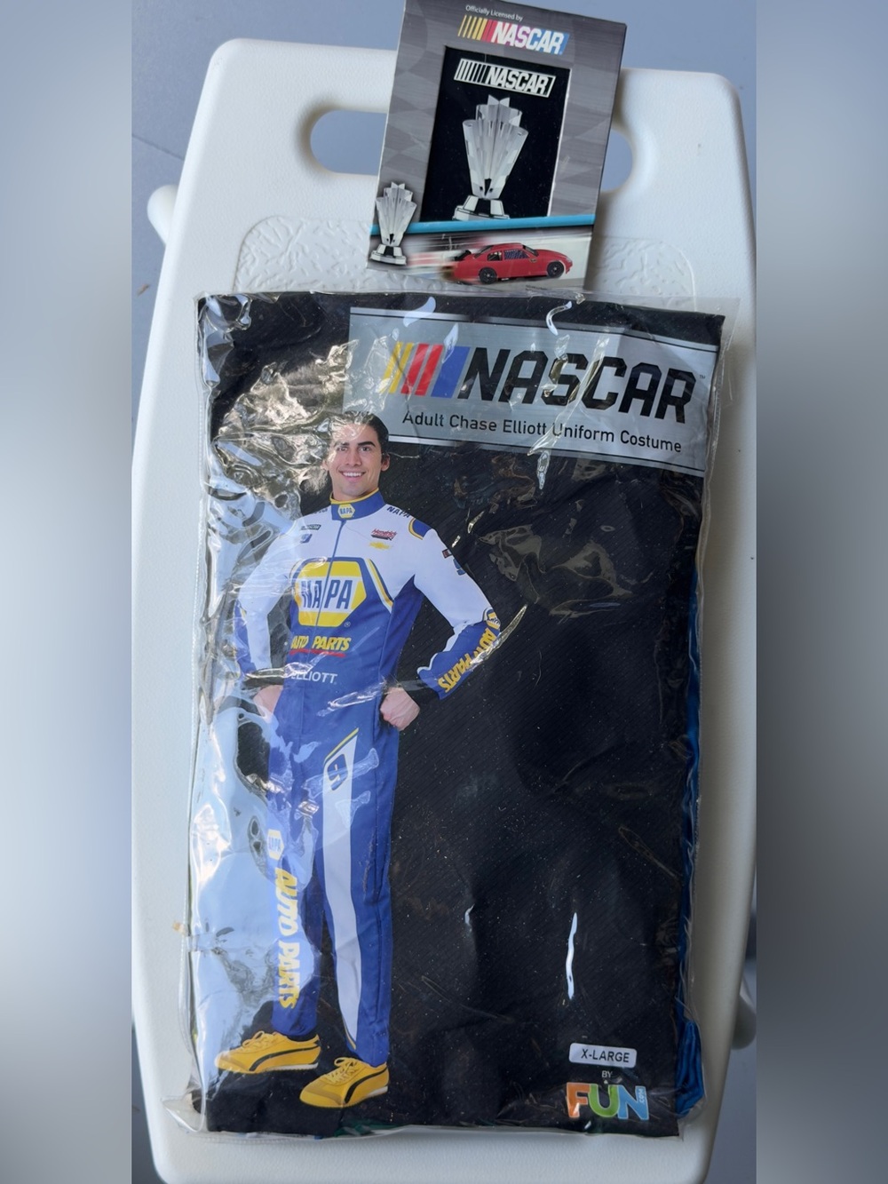 NASCAR Chase Elliott Adult Costume XL + NASCAR Trophy Display Frame New